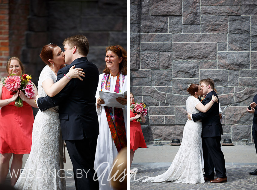 13- Outdoor Wedding Ceremony in garden at Heinz Hall Pittsburgh